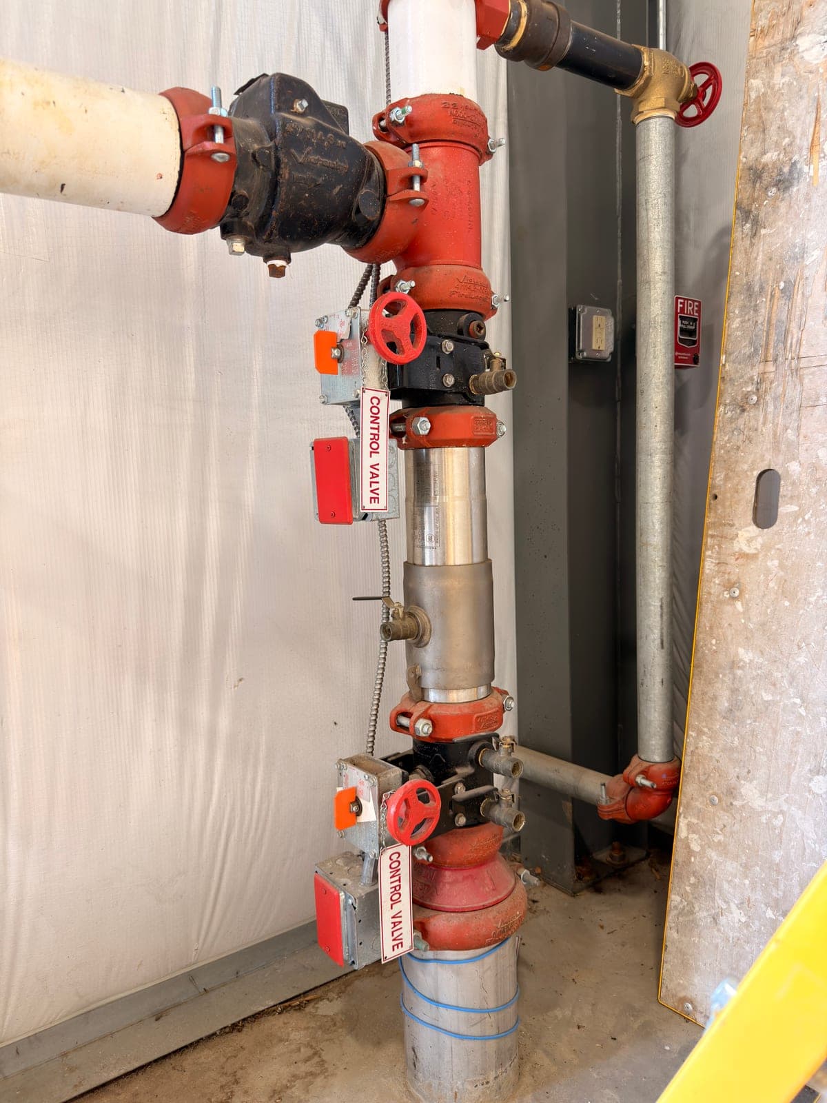 Backflow preventer assembly with tagged control valves tested by Myers AFP at a Kansas facility